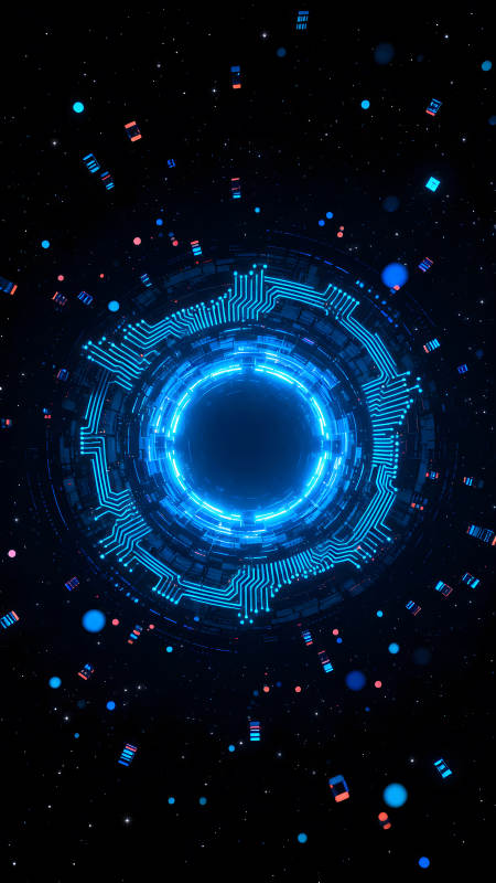 藍(lán)色科技宇宙主題圖像-圖片