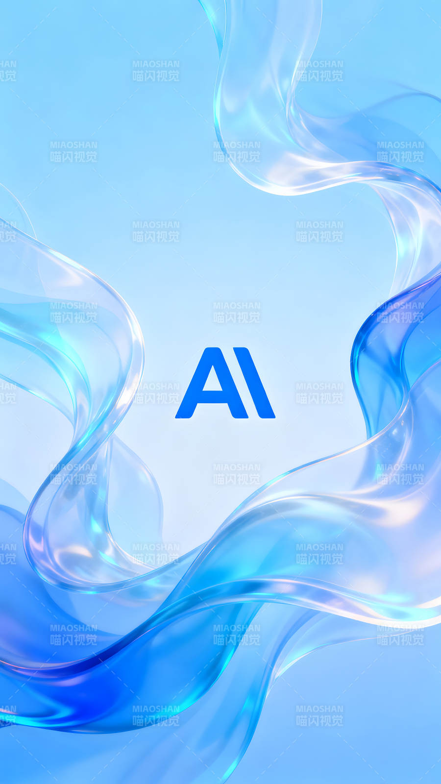 藍色絲帶AI標志-圖片