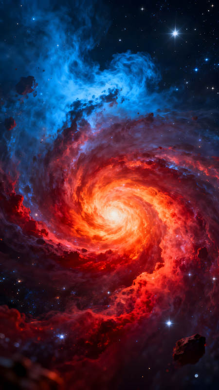 壯麗星云漩渦色彩絢麗-圖片