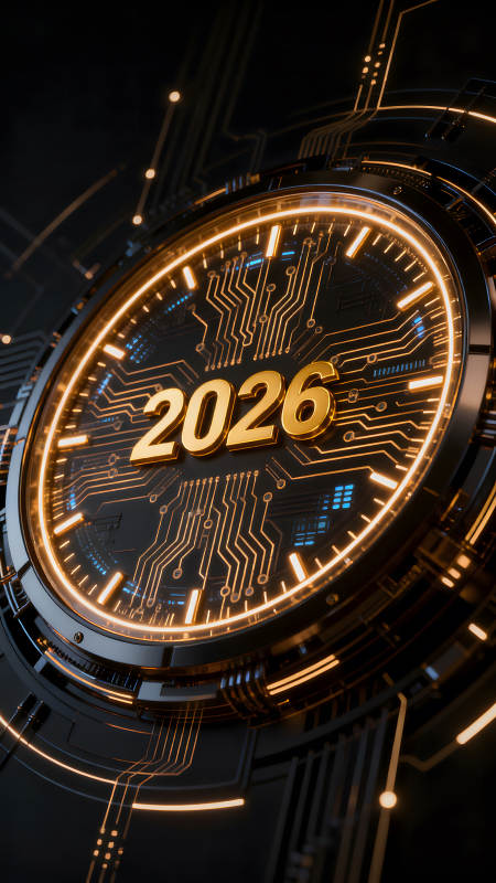 未來科技感2026新年倒計時-圖片