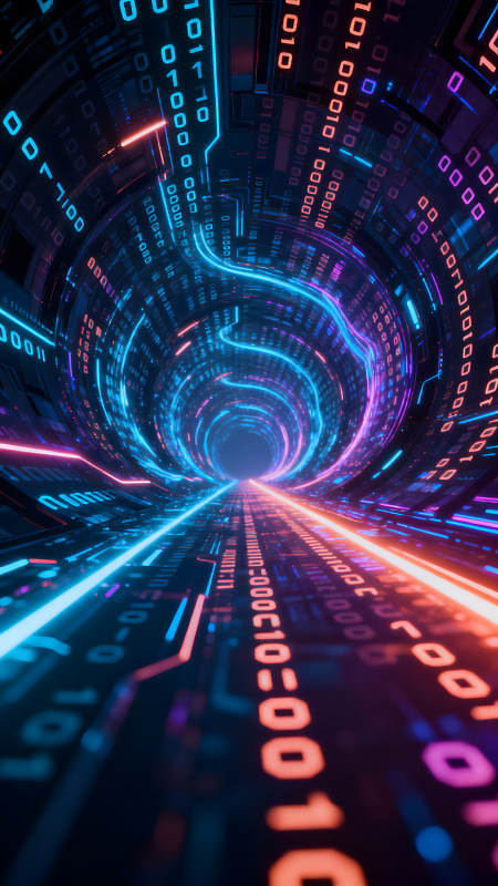 數(shù)字科技隧道未來感十足-圖片