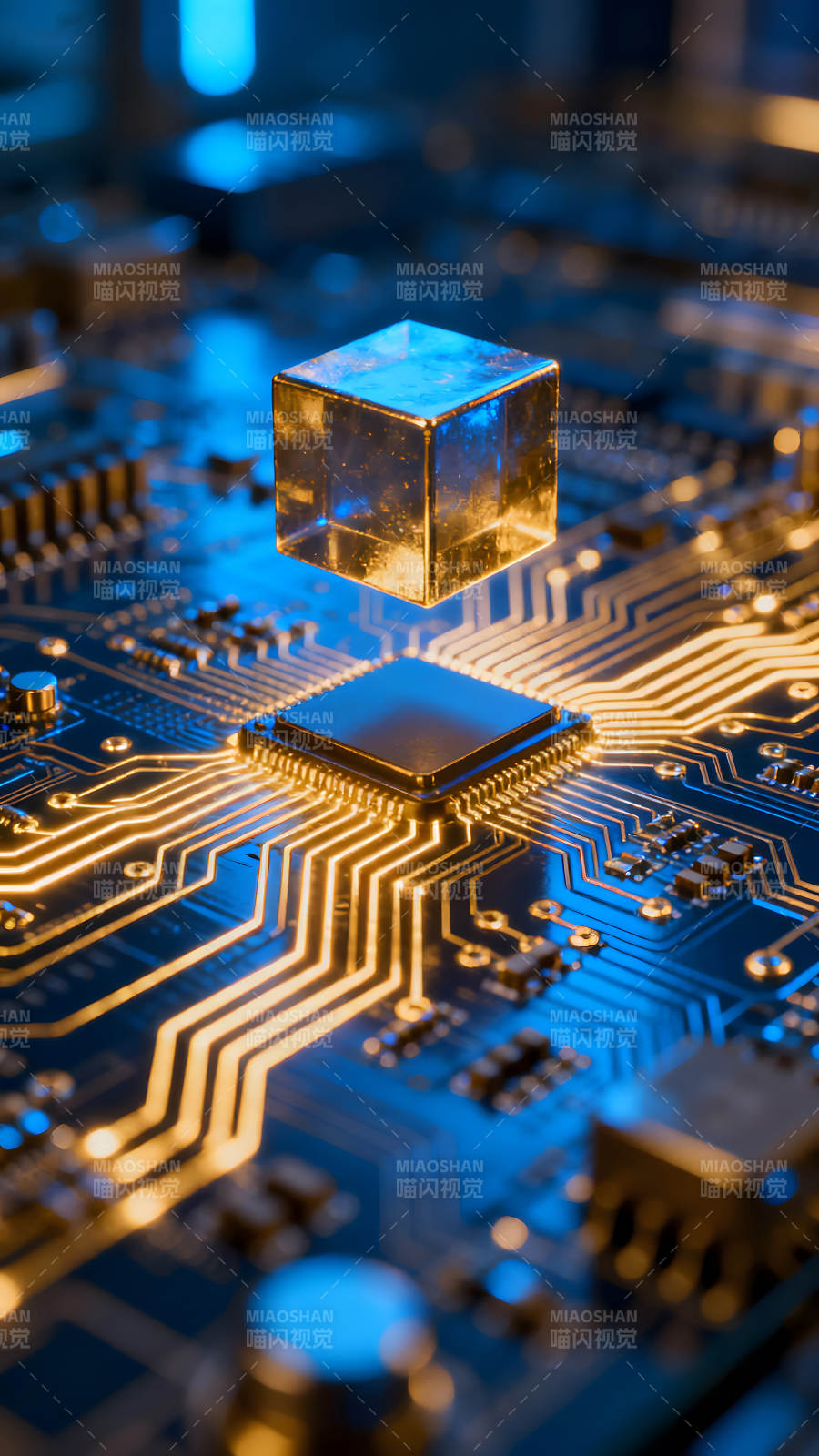 未來科技電路板抽象-圖片