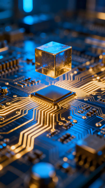 未來科技電路板抽象-圖片