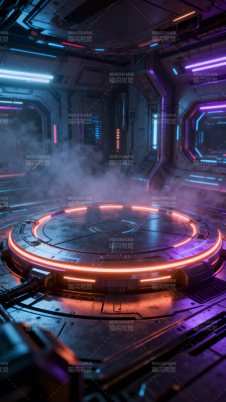 未來科幻場景機械空間氛圍-圖片