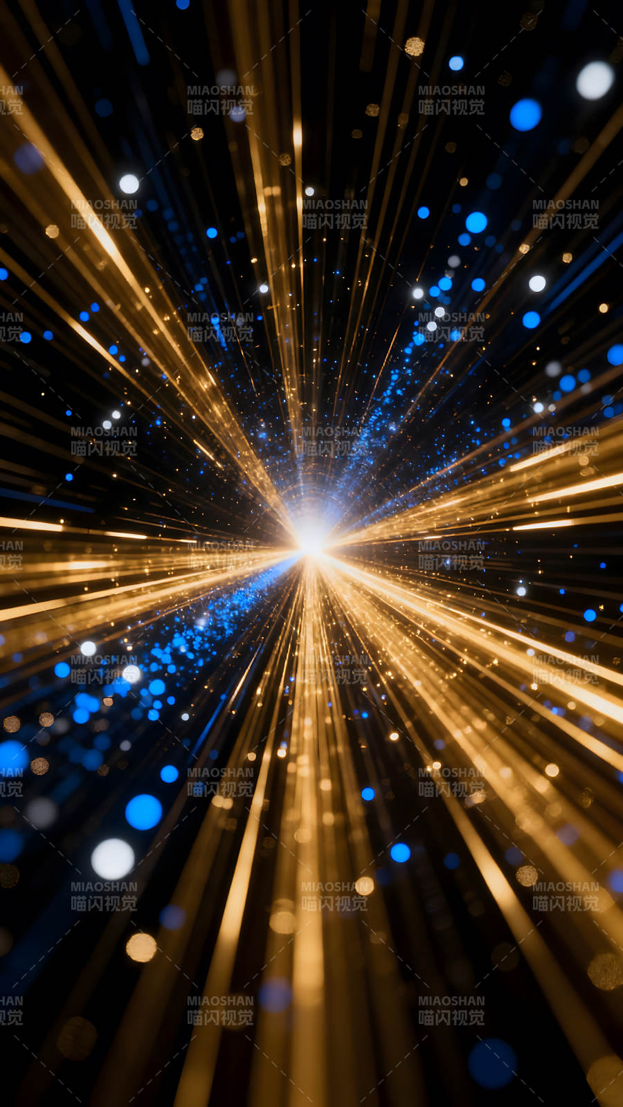 光線爆發星光閃耀的抽象景象-圖片