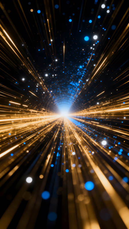 光線隧道藍(lán)色點(diǎn)綴-圖片