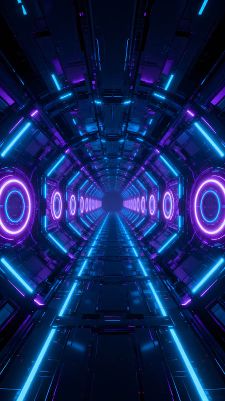 未來隧道炫彩光線科幻空間-圖片