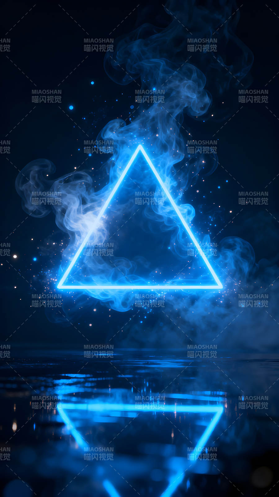 藍(lán)光三角與霧氣渲染神秘氛圍-圖片