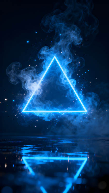 藍(lán)光三角與霧氣渲染神秘氛圍-圖片