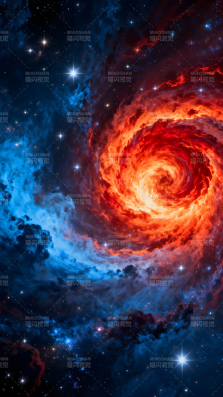 星云漩渦綻放絢麗色彩-圖片