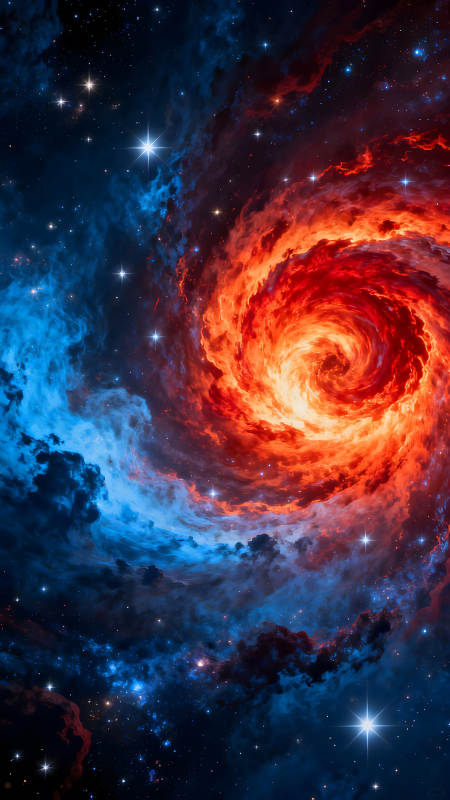 星云漩渦綻放絢麗色彩-圖片