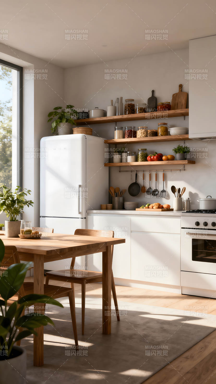 温馨明亮的厨房设计-图片