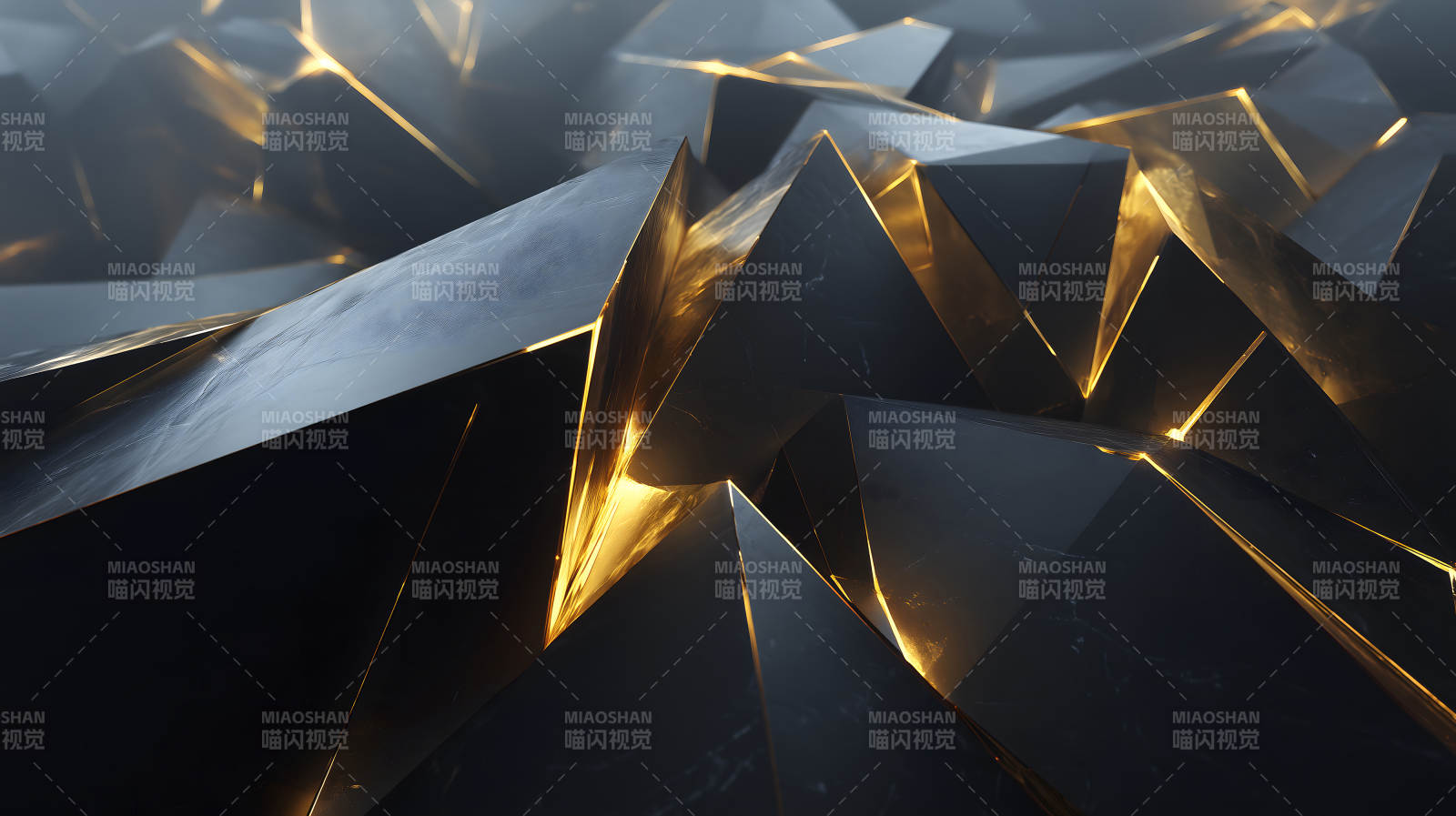 抽象幾何圖形金色光芒-圖片