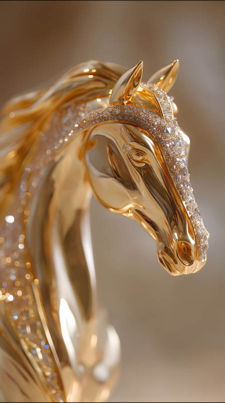 金馬雕像鑲嵌鉆石光彩奪目-圖片