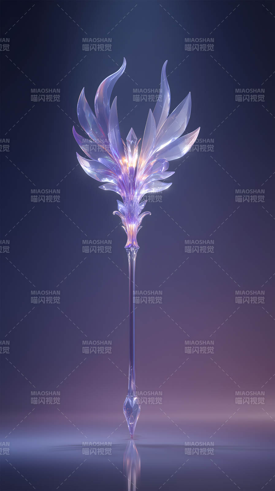 水晶權杖閃耀光芒-圖片