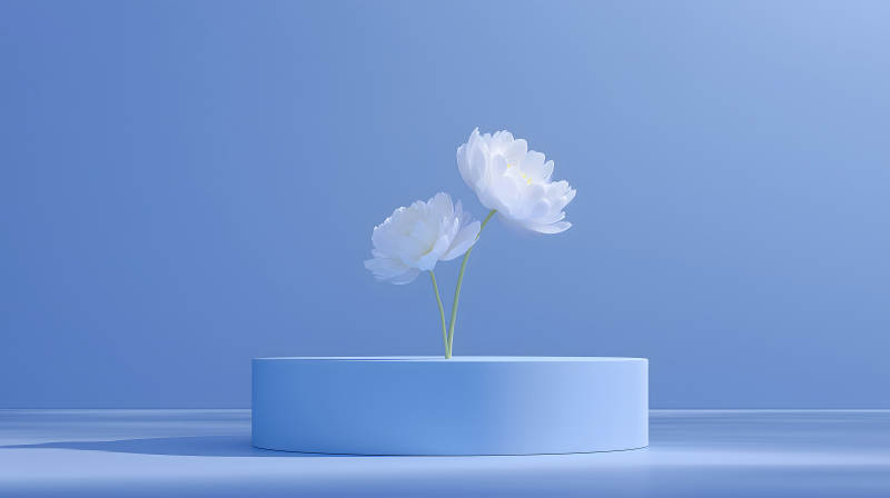 藍調花束靜謐展示-圖片