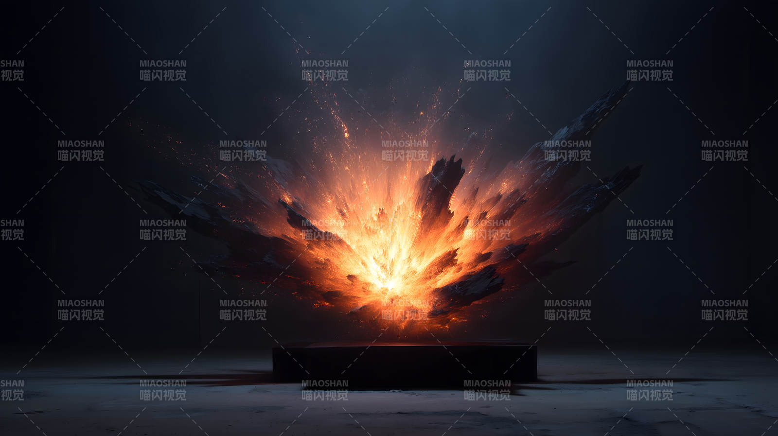 能量爆發沖擊舞臺之上圖片