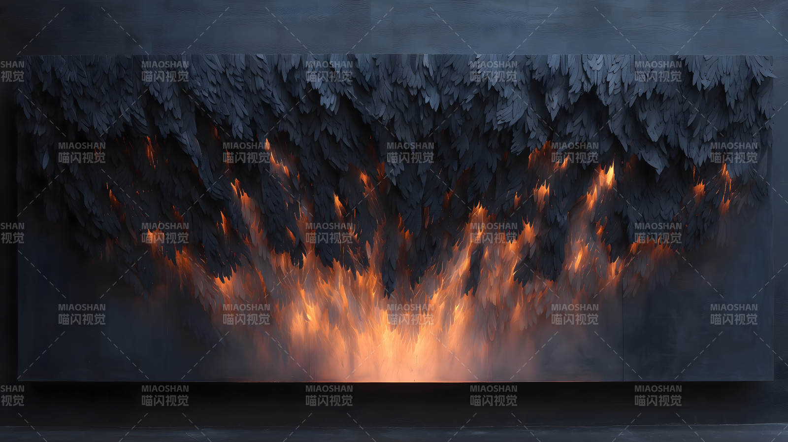 火焰與羽毛的藝術(shù)創(chuàng)作-圖片