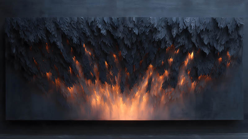 火焰與羽毛的藝術創作-圖片