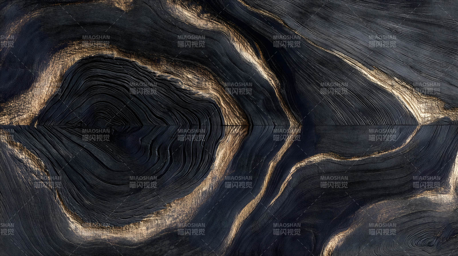木質紋理與金色輝光形成對比-圖片