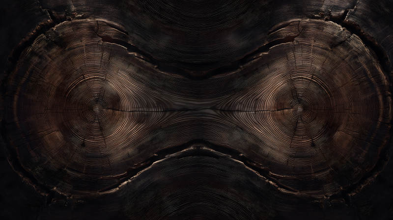 對稱木頭年輪的特寫攝影-圖片