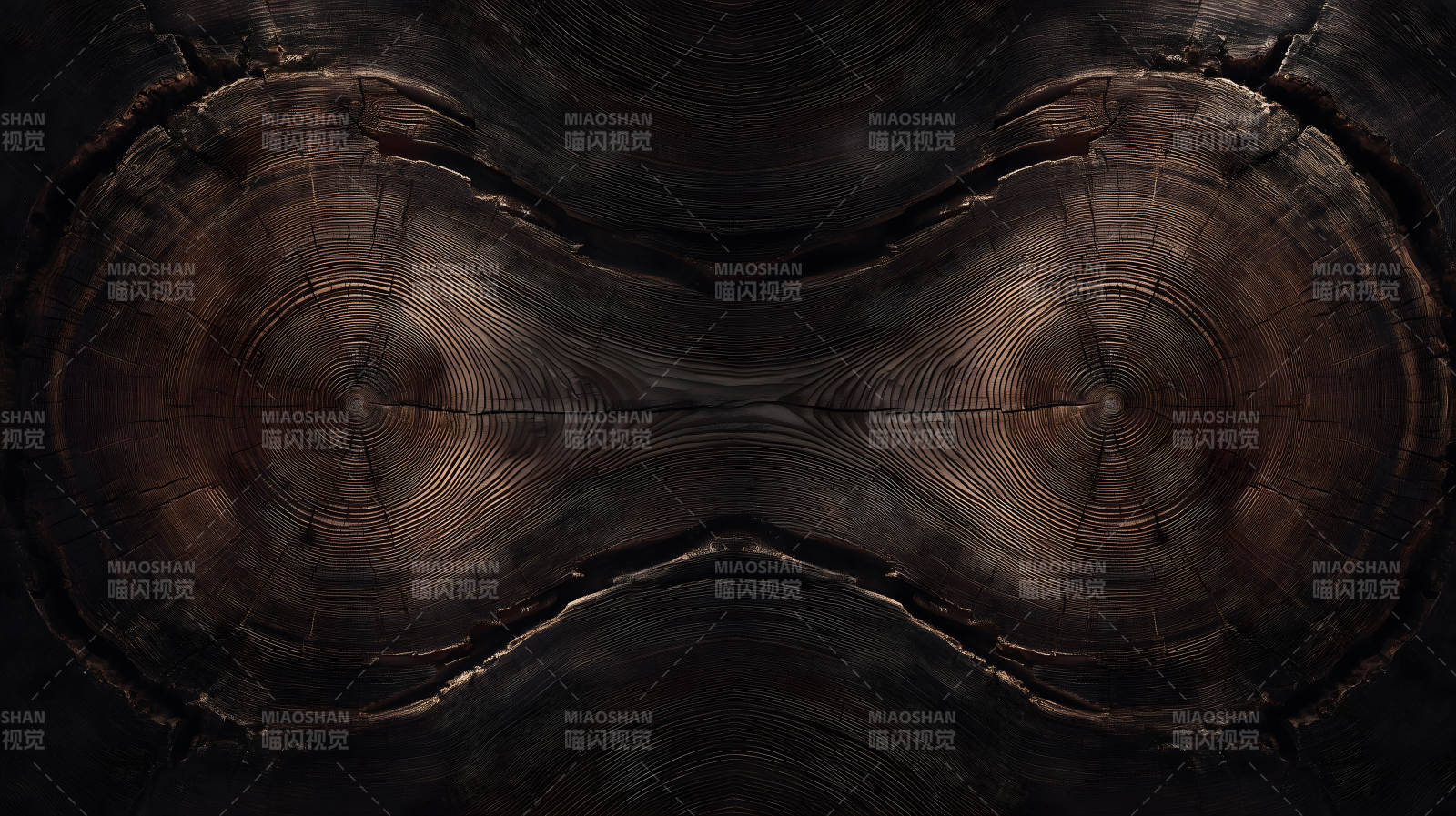 對稱木頭年輪的特寫攝影-圖片