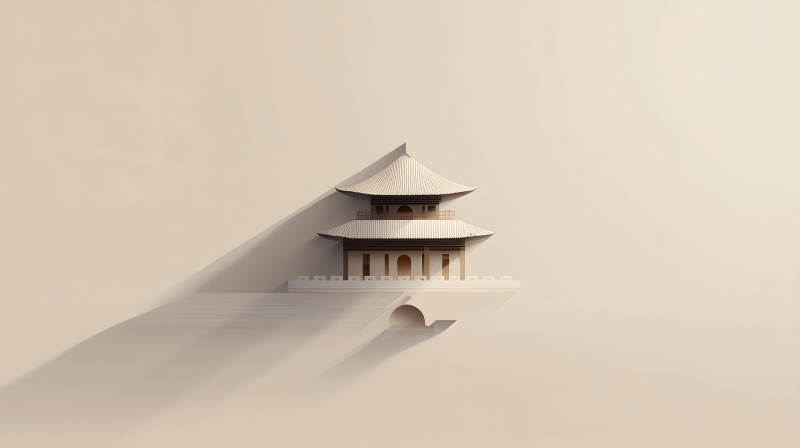 東方建筑剪影-圖片