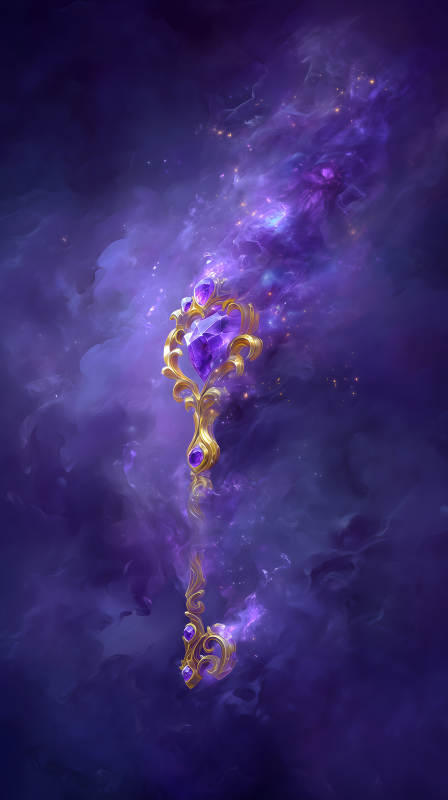 紫氣繚繞的寶石鑰匙-圖片
