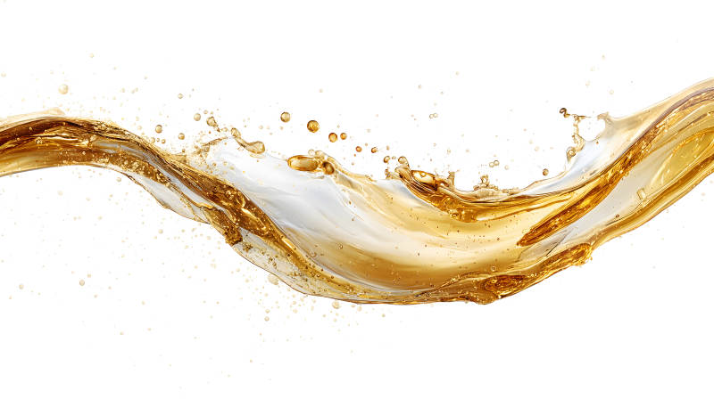 金黃液體飛濺形態唯美-圖片