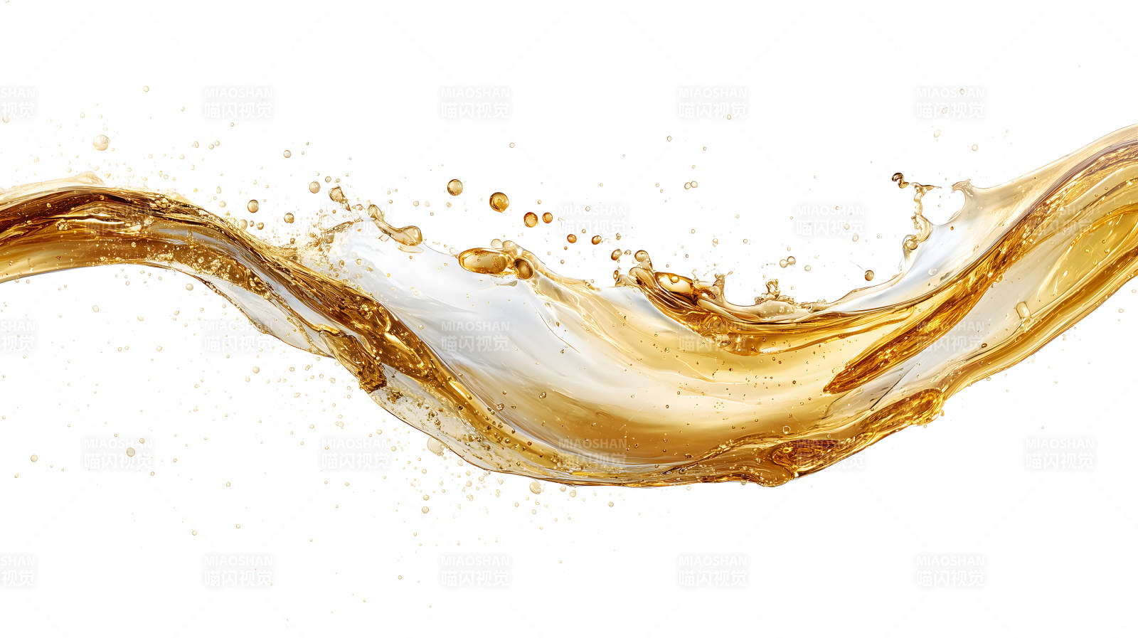 金黃液體飛濺形態唯美-圖片