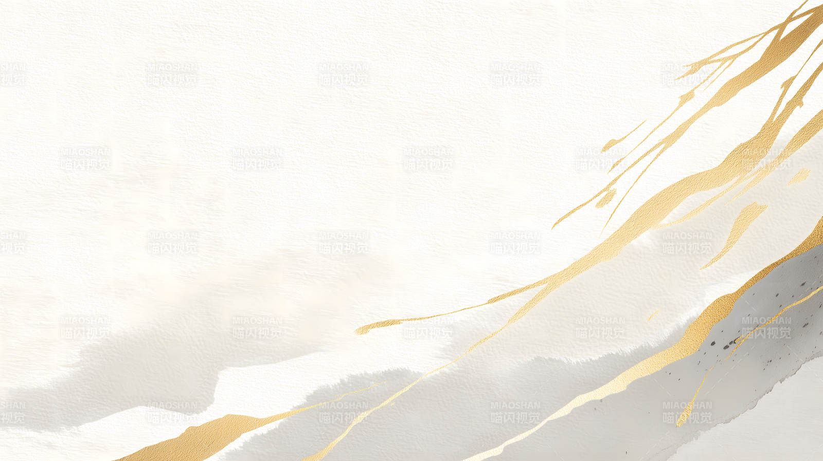 金箔纹理与水墨背景的抽象设计-图片