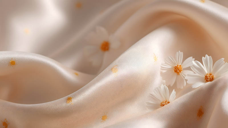 丝绸花卉温柔细腻色调-图片