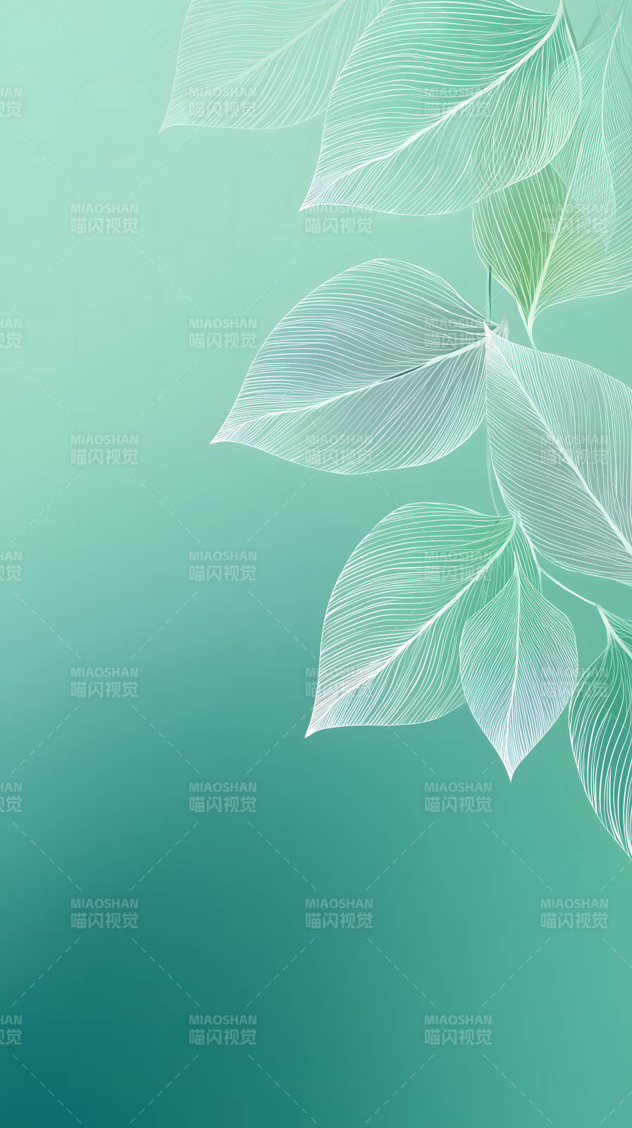 清新叶脉背景图-图片