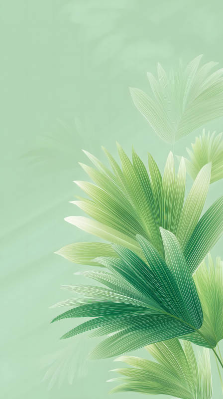 绿色叶片背景图-图片