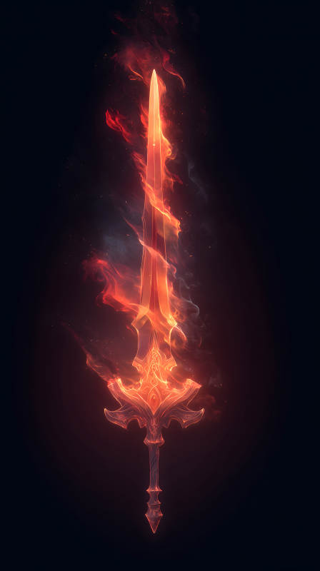 火焰之剑燃烧的武器暗夜-图片