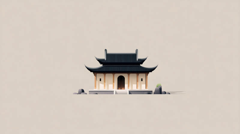 東方建筑極簡風格-圖片