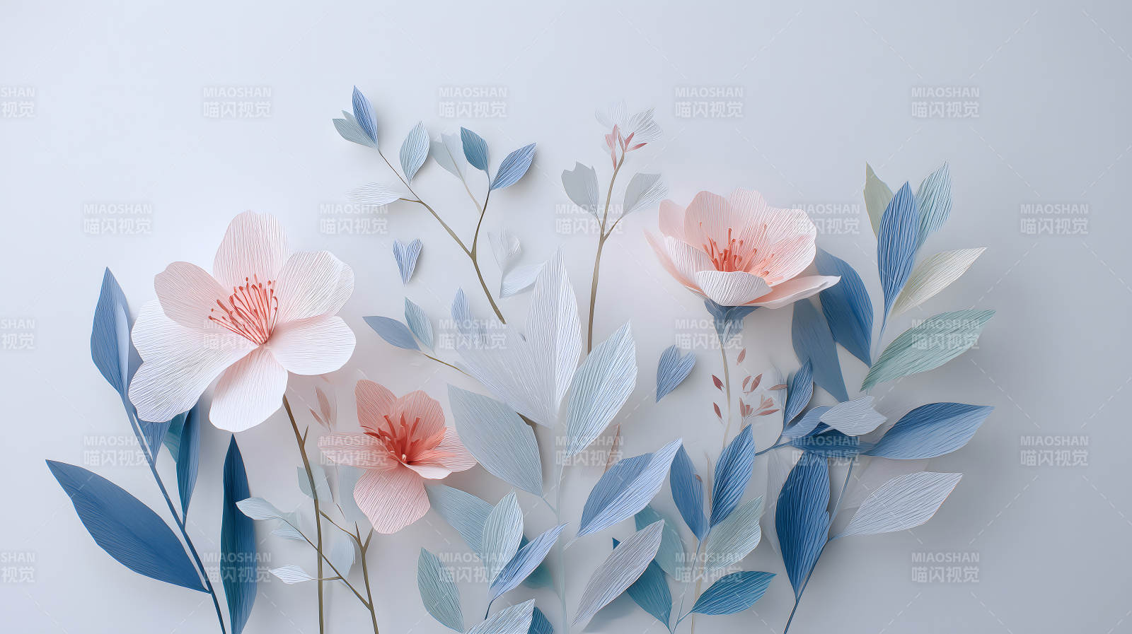 唯美纸雕花卉艺术优雅清新-图片