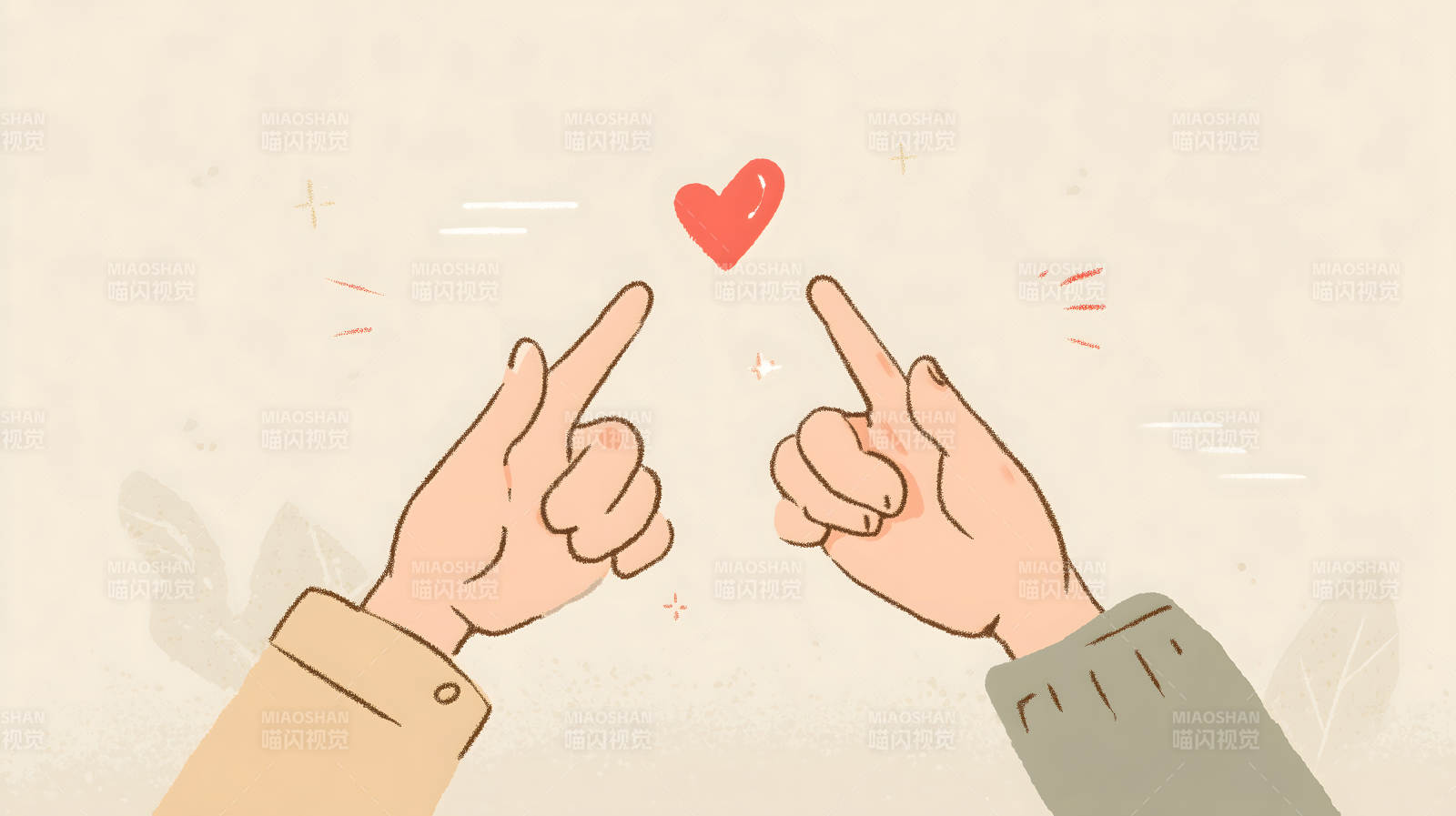 雙手比心示愛傳遞愛意-圖片