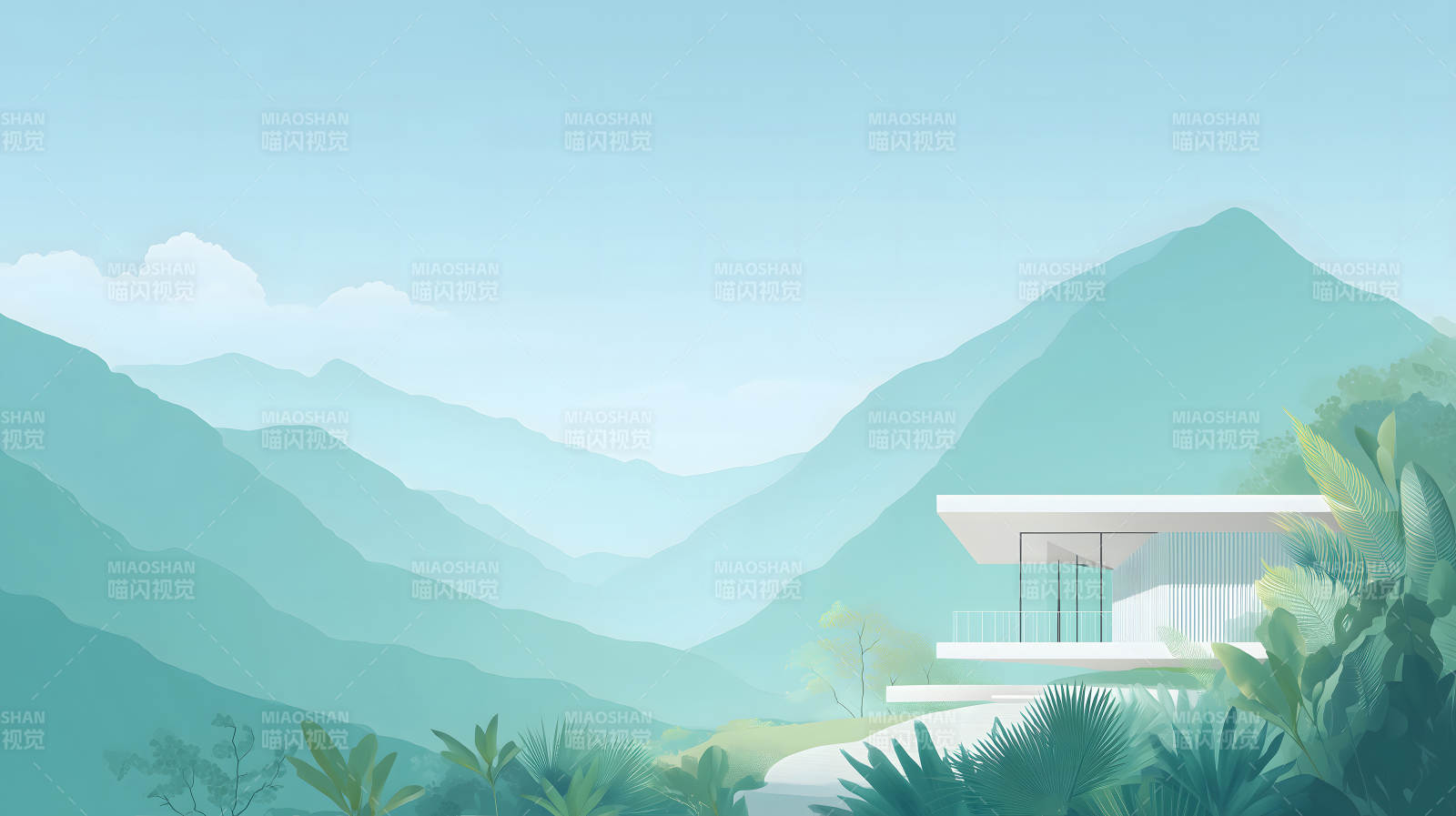 山林间的现代建筑设计-图片