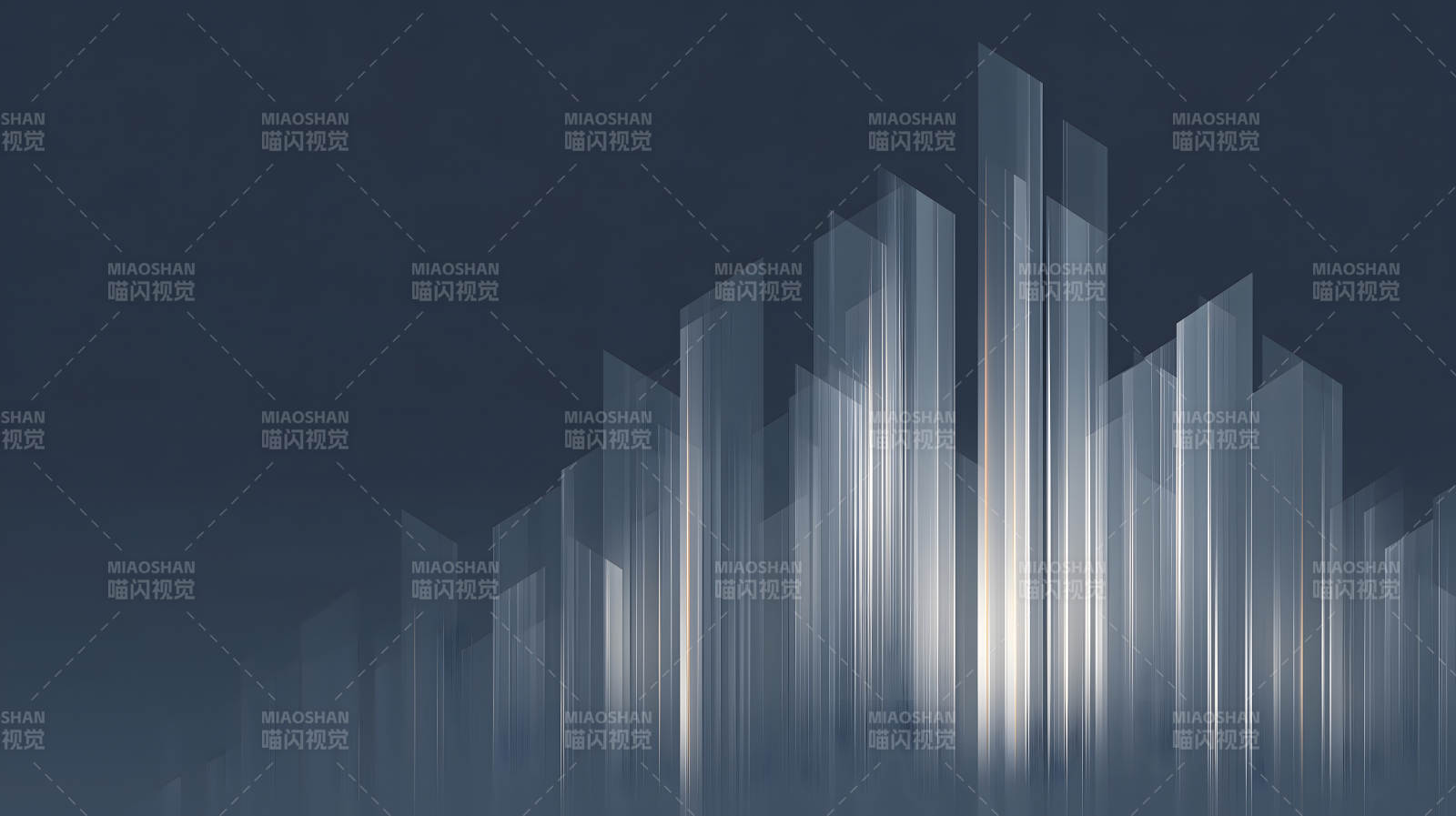 抽象的城市建筑群光線效果-圖片