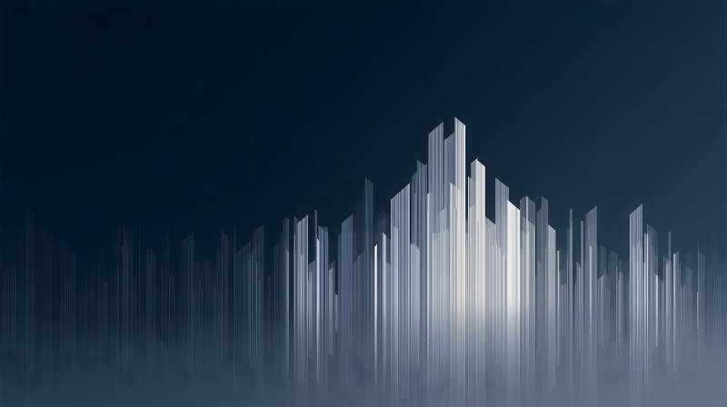 抽象城市天際線夜景-圖片