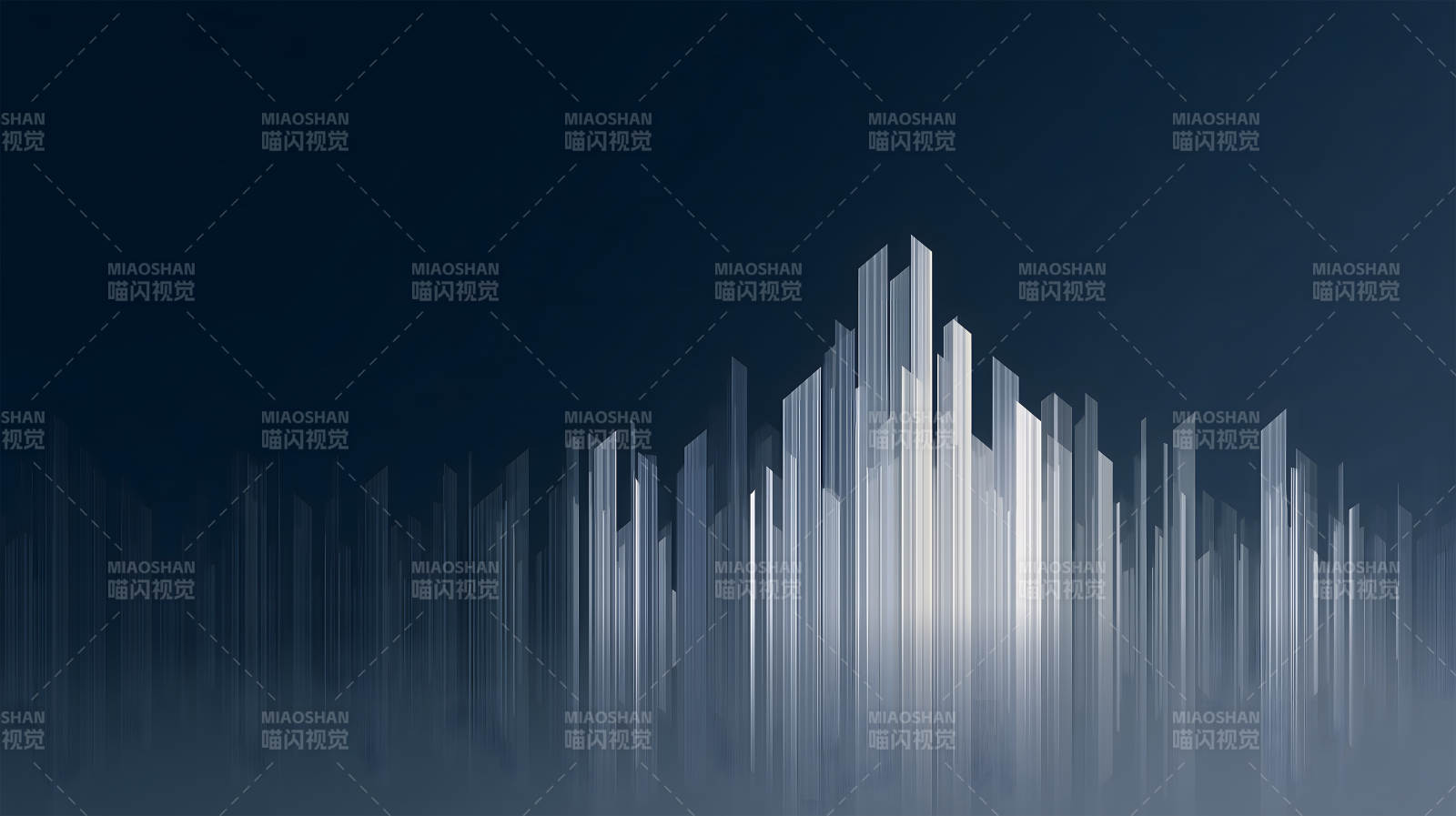 抽象城市天際線夜景-圖片