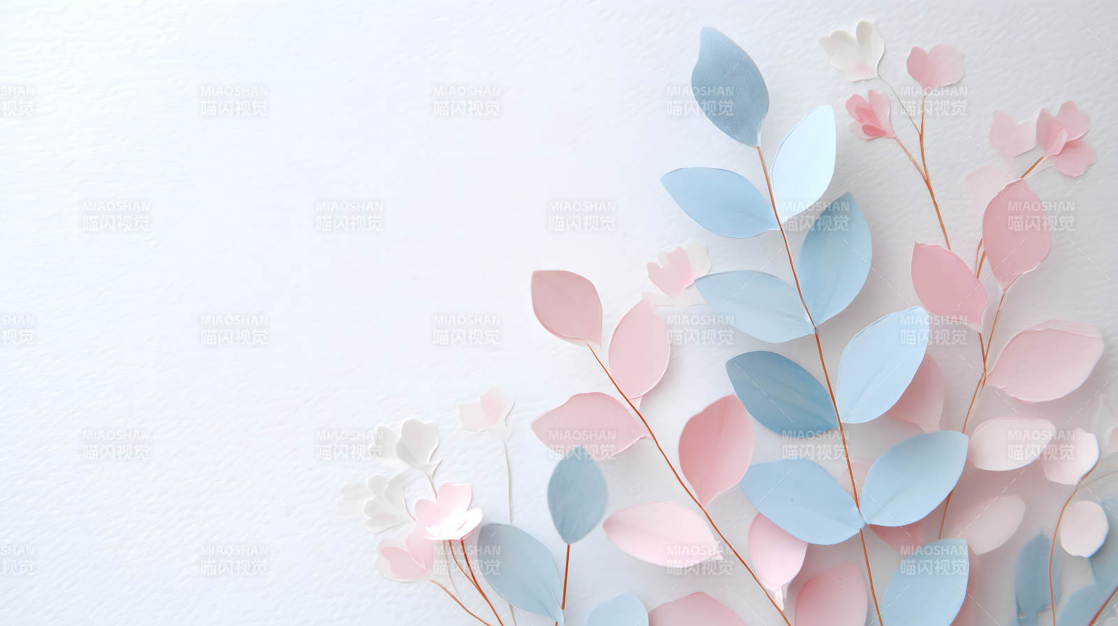 淡雅紙藝花卉裝飾-圖片