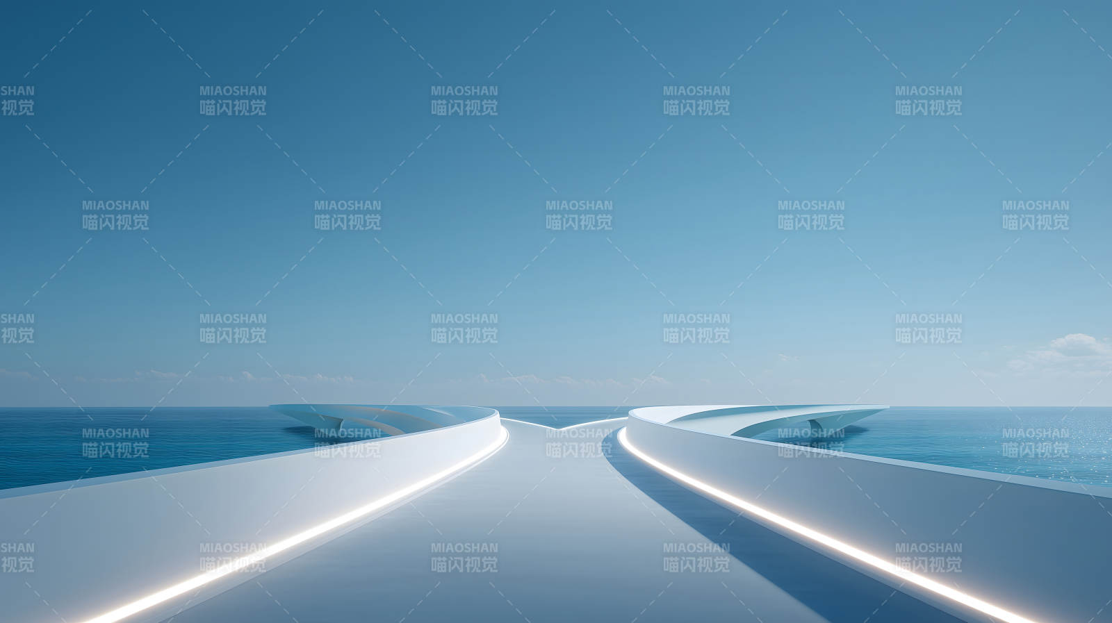 海中橋梁通往未知世界-圖片