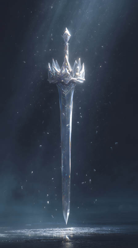水晶劍懸浮深淵-圖片