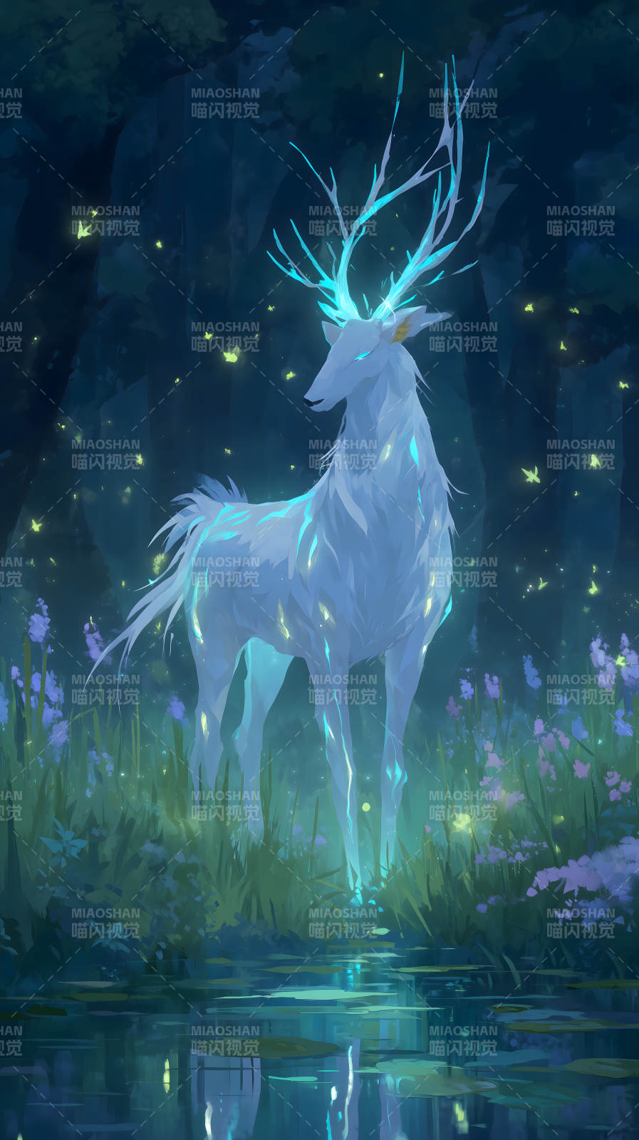 夢幻森林中的發光生物-圖片