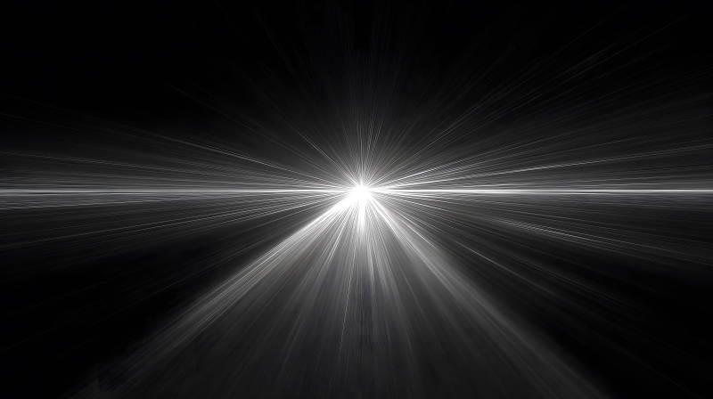 黑白光芒耀眼綻放-圖片