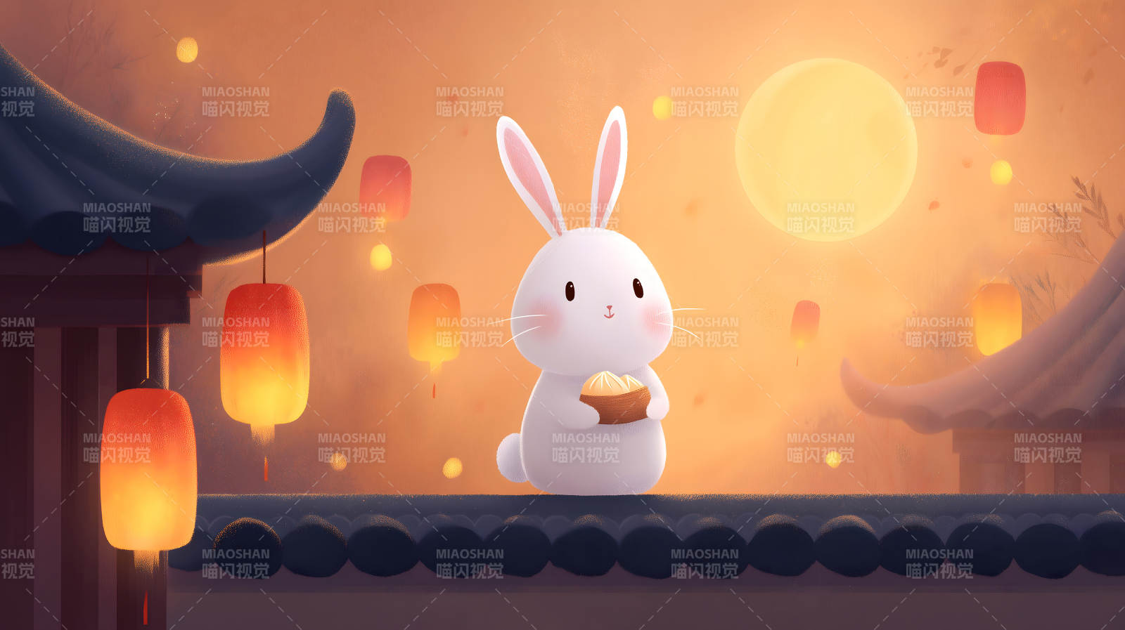 中秋月兔慶團圓夜-圖片