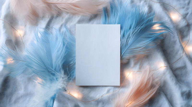 羽毛紙張燈光營造柔和氛圍-圖片