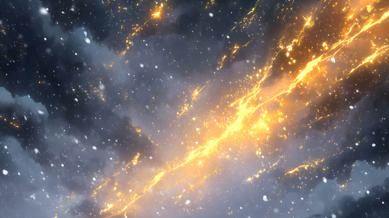 流光溢彩的星空景象-圖片